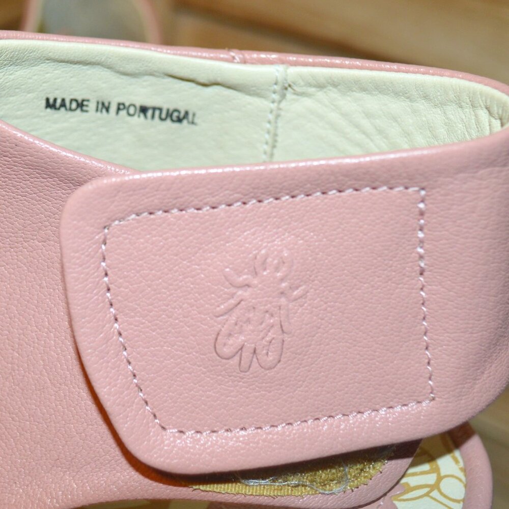 Fly London 6 Yahl Pink Leather Open Toe Shoes Platform Wedge EUR 37 - Picture 4 of 7